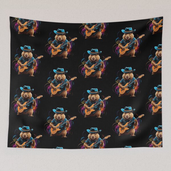 Item preview, Capybara Guitarist designed and sold by Krieghorn.