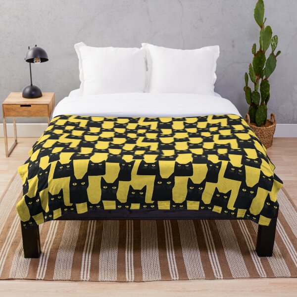 Item preview, Yellow Black Cat Pattern designed and sold by Camouflages.
