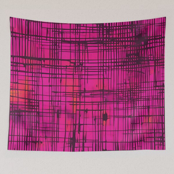 Item preview, High-Tech Pink Grid with Neon Melts designed and sold by Have Mercy.
