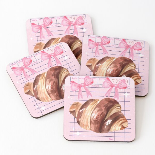 Item preview, Chocolate Croissant - Cute Vintage Bakery designed and sold by bowsbotanicals.