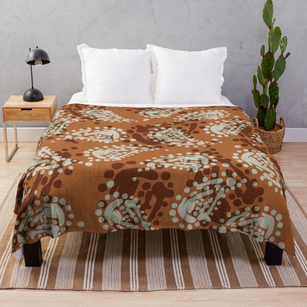 Item preview, Fall Paisley Squash Orange Brown Light Taupe designed and sold by jocelynsart.