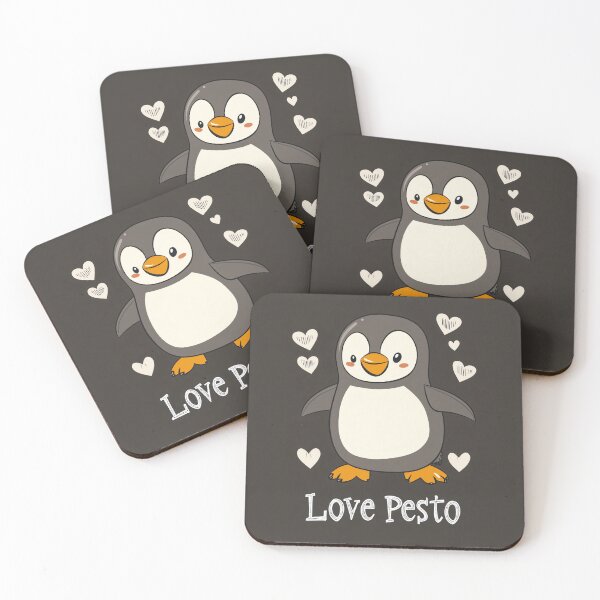 Item preview, Cute Penguin Art - Love Pesto designed and sold by landletsy.