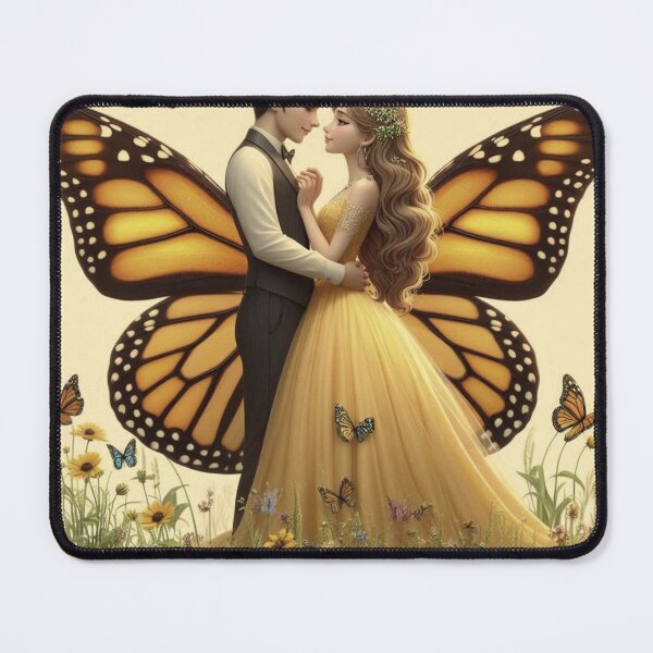 Item preview, Butterfly Lovers Winged Romance Soulmates Art Print designed and sold by choder61.