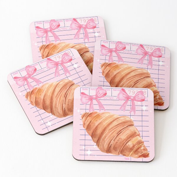 Item preview, French Croissant - Pink Bow Bakery designed and sold by bowsbotanicals.
