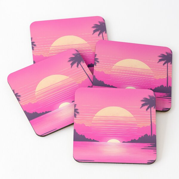 Item preview, Glitched Pink Vaporwave Sunset designed and sold by Have Mercy.