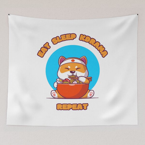Item preview, Copy of Eat sleep kdrama repeat designed and sold by YourChingu.