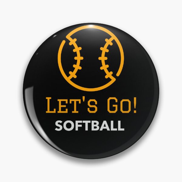 Item preview, Orange Let's Go Softball designed and sold by PaperZinnia.