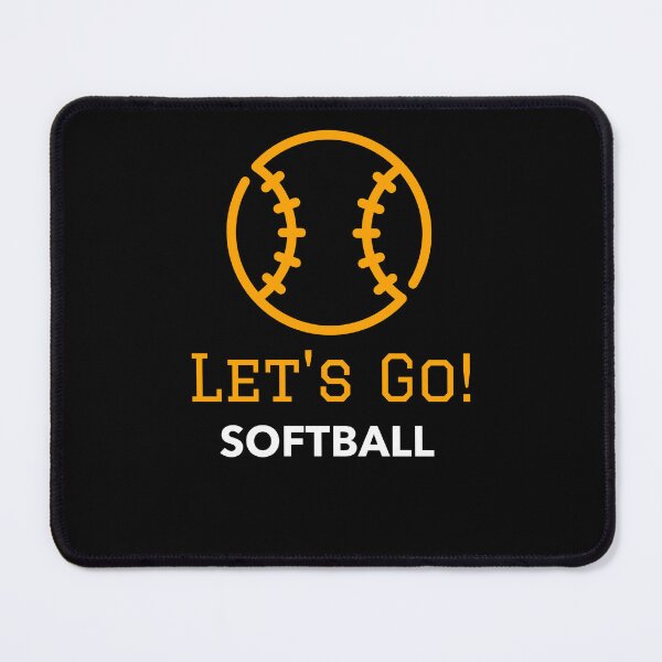 Item preview, Orange Let's Go Softball designed and sold by PaperZinnia.