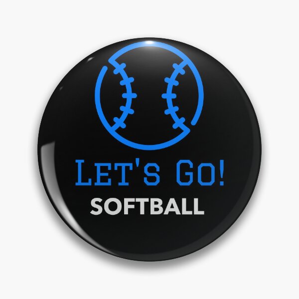 Item preview, Blue Let's Go Softball designed and sold by PaperZinnia.