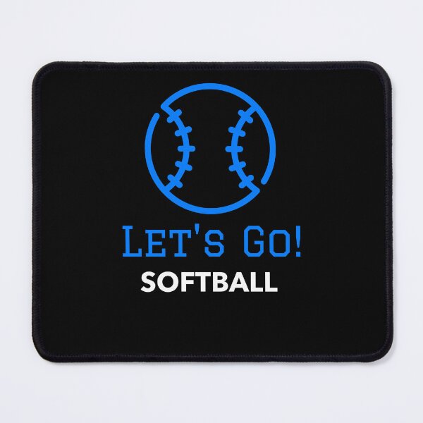 Item preview, Blue Let's Go Softball designed and sold by PaperZinnia.
