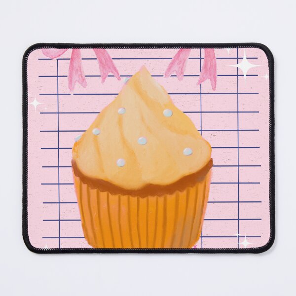 Item preview, Sweet Cute Vanilla Cupcake with Pink bows designed and sold by bowsbotanicals.