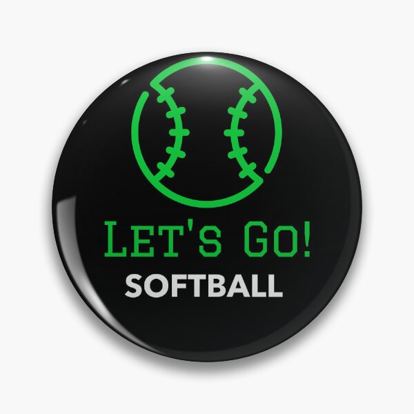 Item preview, Green Let's Go Softball designed and sold by PaperZinnia.