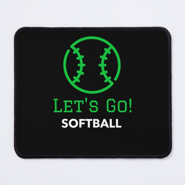 Item preview, Green Let's Go Softball designed and sold by PaperZinnia.