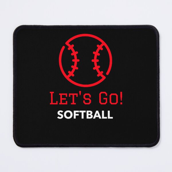 Item preview, Red Let's Go Softball designed and sold by PaperZinnia.