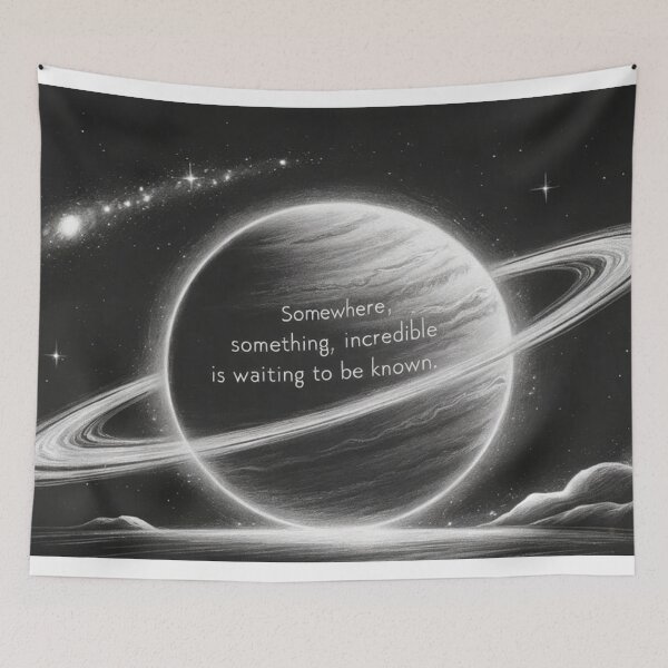 Item preview, “Somewhere, something incredible is waiting to be known.” ― Carl Sagan designed and sold by eXtraHumans.