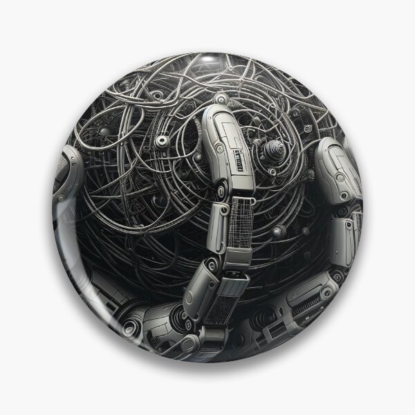 Item preview,  Futuristic Robotic Sphere Art designed and sold by IllumeInk.