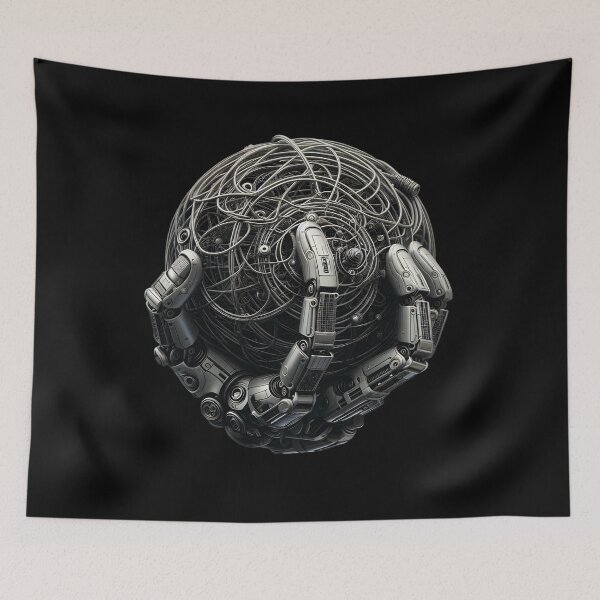 Item preview,  Futuristic Robotic Sphere Art designed and sold by IllumeInk.