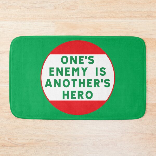 Item preview, One's enemy is another's hero designed and sold by ALF2023.