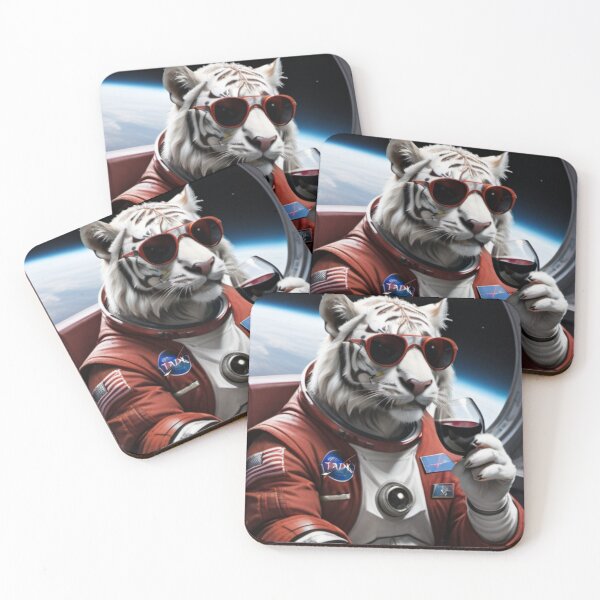 Item preview, Chilled White Space Tiger designed and sold by Sidney Graf.