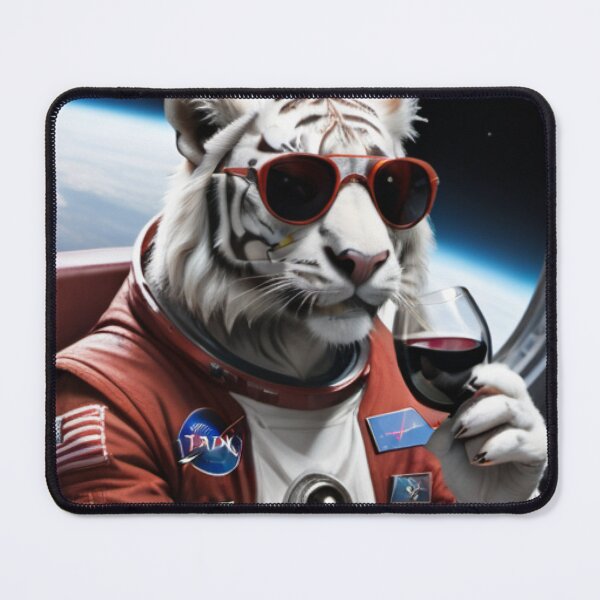 Item preview, Chilled White Space Tiger designed and sold by Sidney Graf.