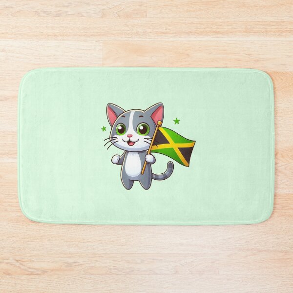 Item preview, Jamaican Flag Cat designed and sold by MeowKittyPurr.