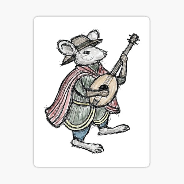 Artikel-Vorschau von Mittelalterliches Kreaturen-Meme - Minstrel Mouse: Eine mittelalterliche Melodie, designt und verkauft von VintageManiac.