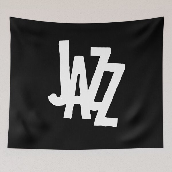 Item preview, Retro Jazz in white designed and sold by BlackLineWhite.