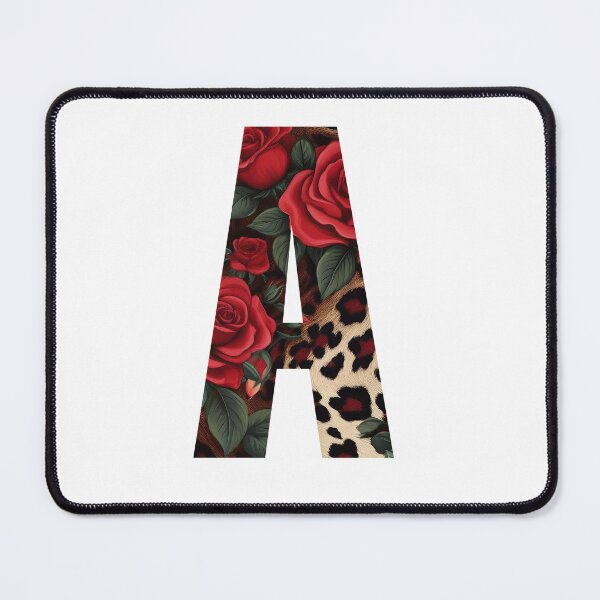 Item preview, Leopard Print Rose Monogram A designed and sold by Yviemakes.