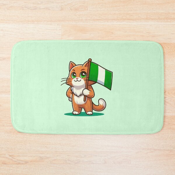 Item preview, Nigerian Flag Cat designed and sold by MeowKittyPurr.