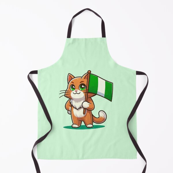 Item preview, Nigerian Flag Cat designed and sold by MeowKittyPurr.