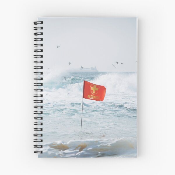 Item preview, High-Risk Warning Flag on a Turbulent Ocean designed and sold by anafrancisconi.