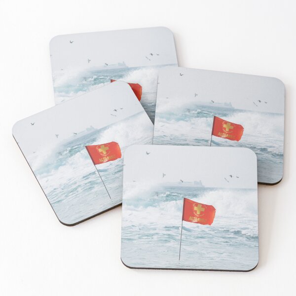 Item preview, High-Risk Warning Flag on a Turbulent Ocean designed and sold by anafrancisconi.