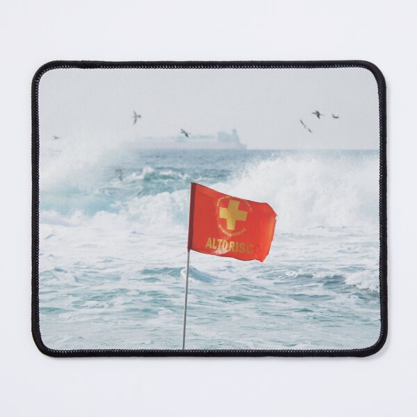 Item preview, High-Risk Warning Flag on a Turbulent Ocean designed and sold by anafrancisconi.