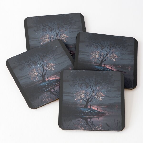 Item preview, Anime scenery - Moonlight underthe tree designed and sold by TheAnime-World.