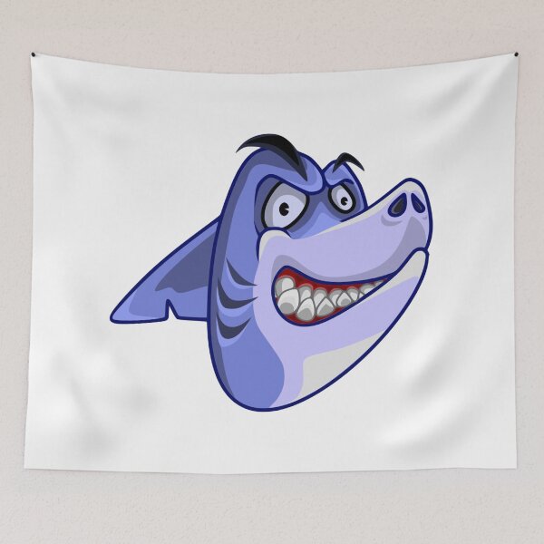 Item preview, Angry shark cartoon designed and sold by riosaygili.