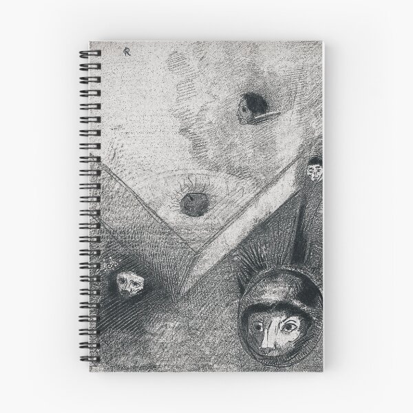 Aperçu de l'œuvre Trace un cauchemar multiforme implacable (1890) d'Odilon Redon créée et vendue par BossyCatHome.