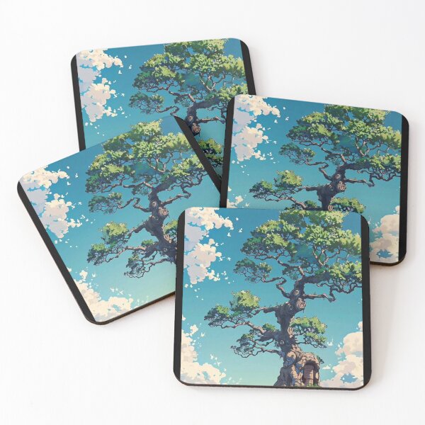 Item preview, Anime scenery - Tree mountain designed and sold by TheAnime-World.