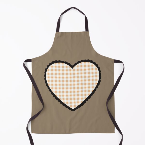 Item preview, Orange Gingham Heart with Black lace design designed and sold by Eclectic-aww.