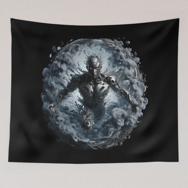 Item preview,  Cybernetic Warrior in Smoke Storm designed and sold by IllumeInk.