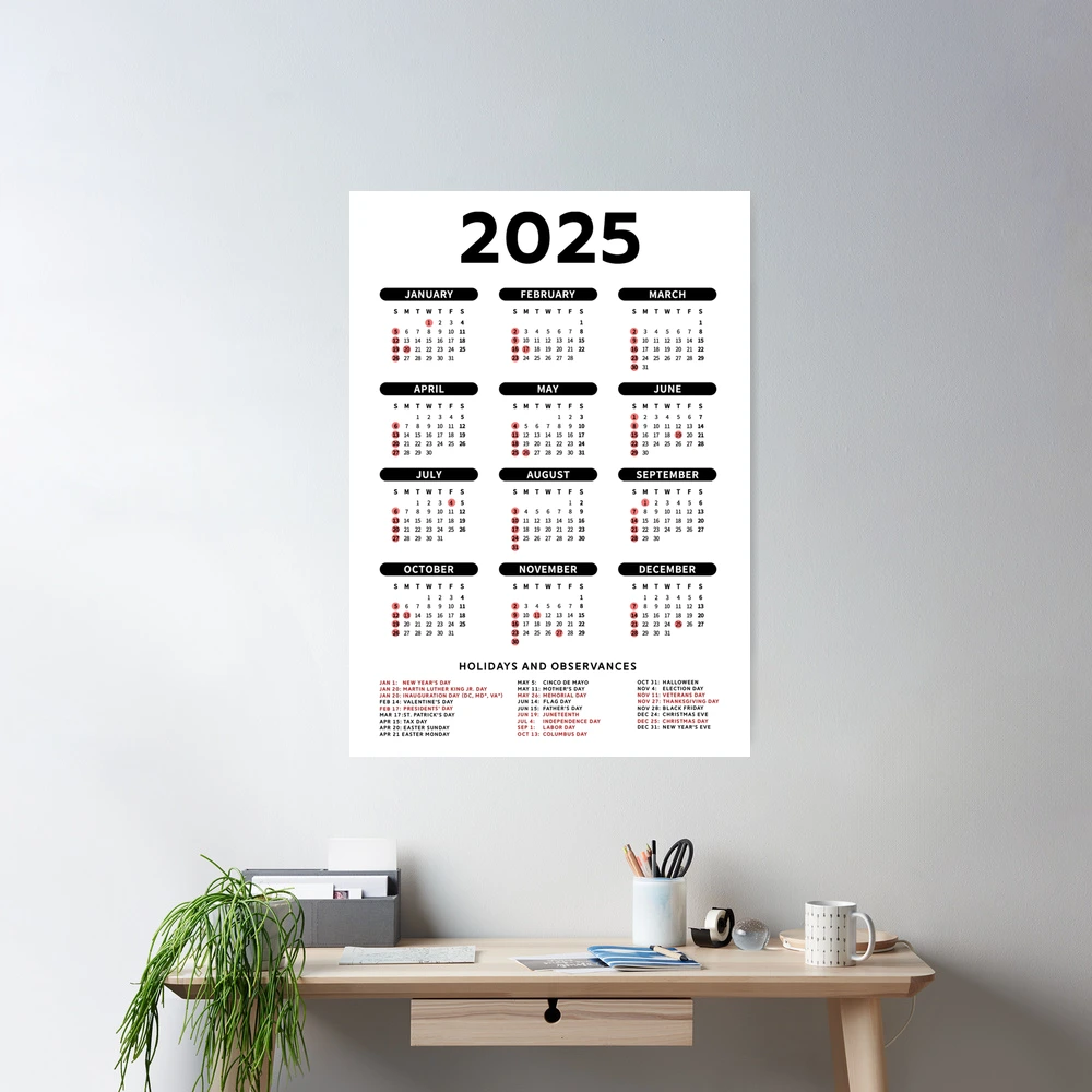 2025 Calendar With Holidays