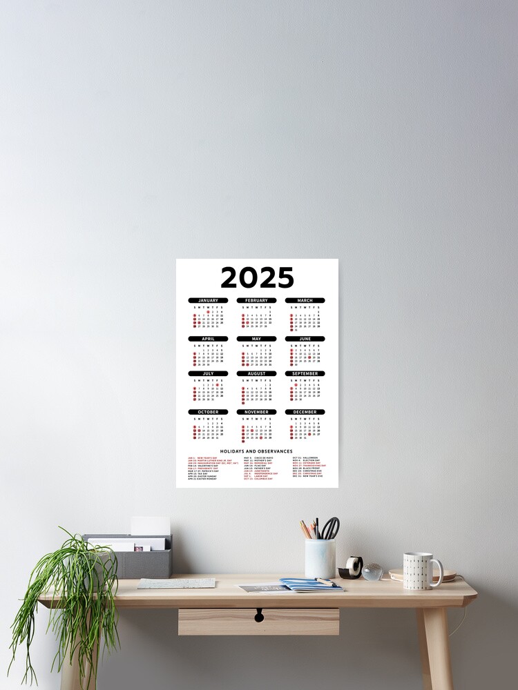 2025 Calendar With Holidays