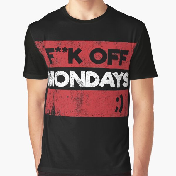 Artikel-Vorschau von F ** k Off Montag! Roter Grunge, designt und verkauft von poisondesign.