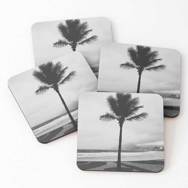 Item preview, Silhouette of a Palm Tree on a Cloudy Beach designed and sold by anafrancisconi.