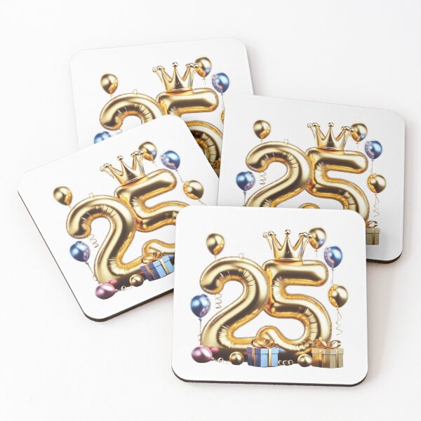 Item preview, Golden 25th Birthday Balloon Extravaganza designed and sold by momo9981.