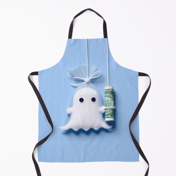 Item preview, Funny Halloween Drug Baggie Ghost with rolled Straw and Glass Mirror, Trick or Treating designed and sold by SomniferumWars.