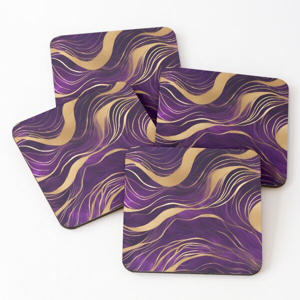 Item preview, Purple and Golden Waves designed and sold by CalmnessbyChoice.