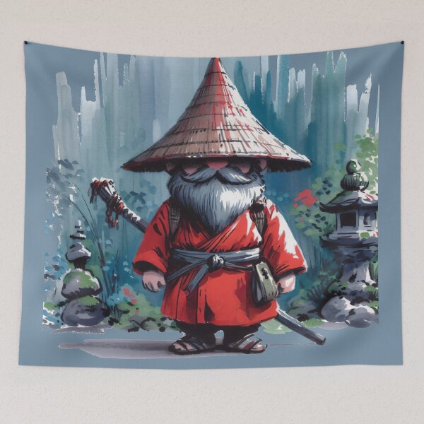 Item preview, Samurai-Inspired Garden Gnome designed and sold by Slick-Waffles.