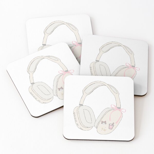 Item preview, Cute Headphones | Coquette | Pastel | Girly Sticker | Headphones designed and sold by matchaisu.