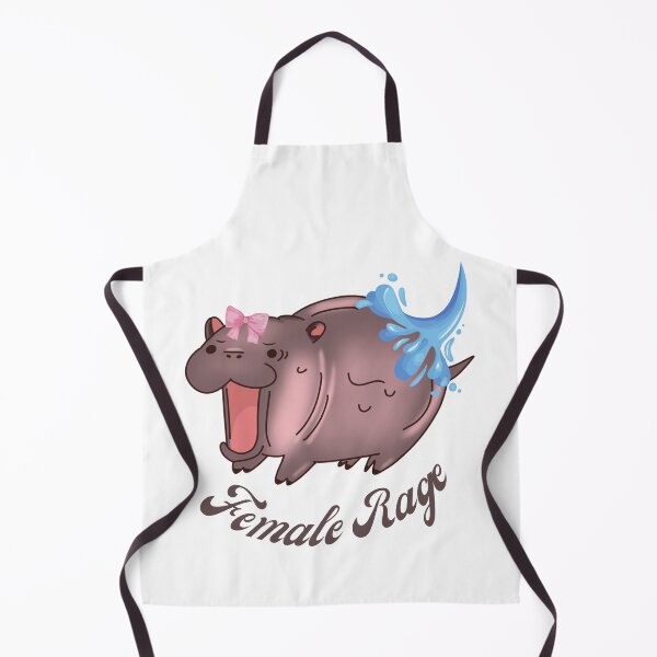 Item preview, Female Rage Moo Deng Baby Pygmy Hippo Cute Water Splash Angry Chaos Funny Animal designed and sold by Sketchbook Studio by Aqsaa.