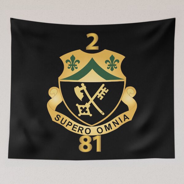 Item preview, 2nd Battalion, 81st Armor - DUI w Regiment Number X 300 designed and sold by Military Insignia Products.